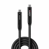 Lindy 15 m USB 3.2 Gen 2 & DP 1.4 Type C hybridekabel, zwart