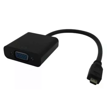 Microconnect HDMIDVGAB videokabel-adapter 0,25 m HDMI Type D (Micro) VGA (D-Sub) zwart