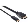 Manhattan USB-C naar HDMI-kabel, 4K@30Hz, 2 m, zwart, stekker naar stekker, drie jaar garantie