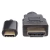 Manhattan USB-C naar HDMI-kabel, 4K@30Hz, 2 m, zwart, stekker naar stekker, drie jaar garantie