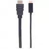 Manhattan USB-C naar HDMI-kabel, 4K@30Hz, 2 m, zwart, stekker naar stekker, drie jaar garantie