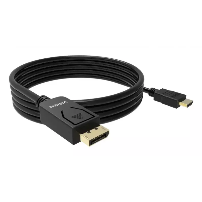 Videokabel-adapter VISION TC 2MDPHDMI8K/BL — 2 m DisplayPort naar HDMI, 6 mm, zwart