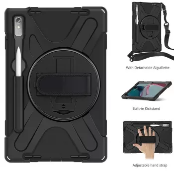 Tablet-hoes eSTUFF voor Lenovo Tab P11 Pro, polycarbonaat, voor 29,2 cm (11,5 inch) display, 2 standmodi, zwart
