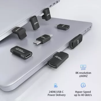 USB-C-kabel MicroConnect Premium USB4 3x2 USB-C, USB4-compatibele hogesnelheidsdata- en stroomverbinding
