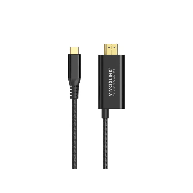 VivoLink USB-C-naar-HDMI-kabel met 100 W stroomvoorziening, model PROUSBCHDMIMM2-CHARGE