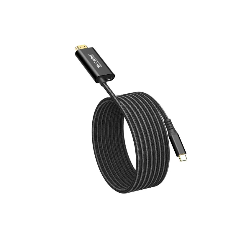 VivoLink USB-C-naar-HDMI-kabel met 100 W stroomvoorziening, model PROUSBCHDMIMM2-CHARGE