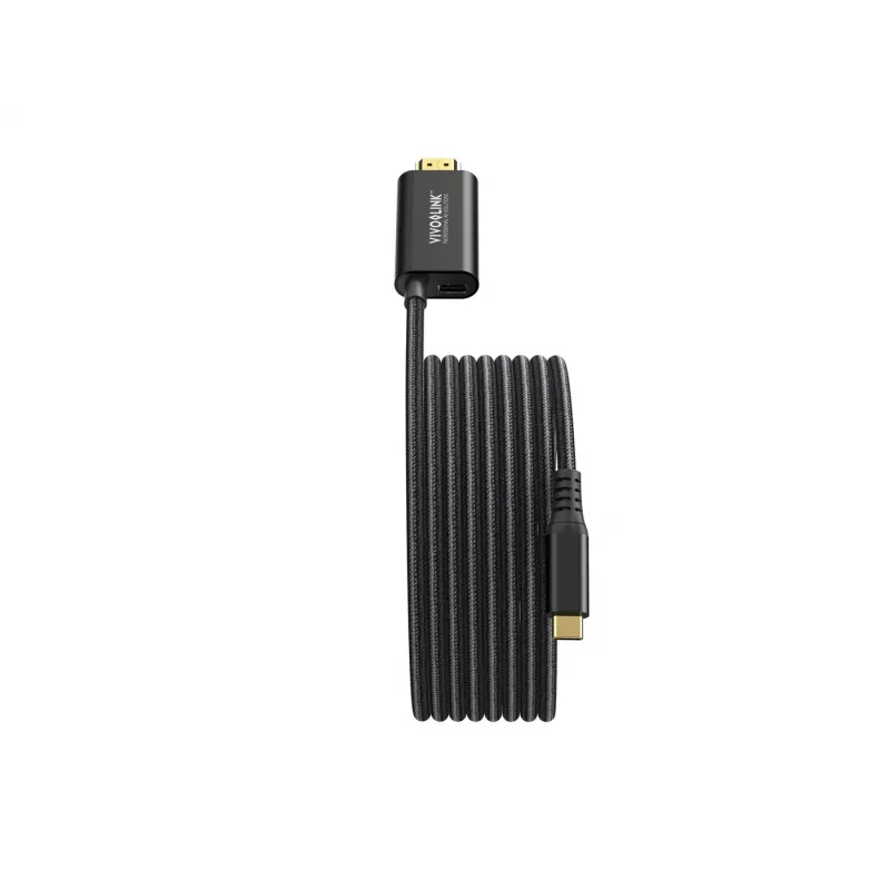 VivoLink USB-C-naar-HDMI-kabel met 100 W stroomvoorziening, model PROUSBCHDMIMM2-CHARGE