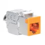 Intellinet Cat6a 10G afgeschermde gereedschapsloze slanke Keystone Jack, oranje