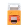 Intellinet Cat6a 10G afgeschermde gereedschapsloze slanke Keystone Jack, oranje