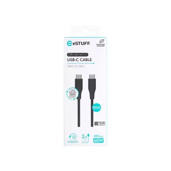 eSTUFF ES604280 USB-kabel USB 2.0 2 m USB-C zwart