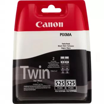 Canon PGI-525PGBK pigment zwart inktcartridge (twin pack), zwart, pigmentinkt, 2 stuks, 682 pagina's, multiverpakking