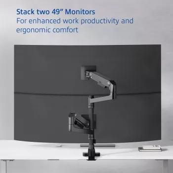 ACT monitorarm 49 inch Office Premium, gasveer, mastmontage, 2 monitoren