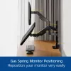 ACT monitorarm 49 inch Office Premium, gasveer, mastmontage, 2 monitoren