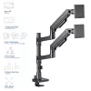 ACT monitorarm 49 inch Office Premium, gasveer, mastmontage, 2 monitoren