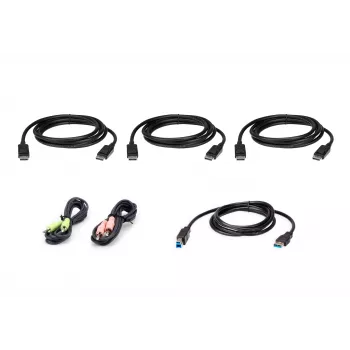 ATEN 1,8 m USB DisplayPort Triple-Display KVM-kabelset