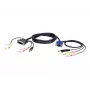 ATEN VGA USB naar DVI 3m KVM-kabel zwart, blauw, groen, roze