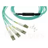 Glasvezelkabel BlueOptics OCTCABLE10M-SR 10 m OM3 MPO naar 4×LC aqua