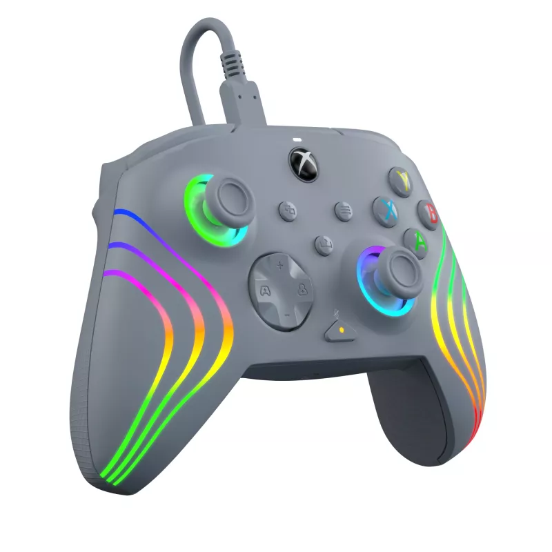 PDP Afterglow Wave grijs USB-gamepad analoog / digitaal pc, Xbox One, Xbox Series S, Xbox Series X