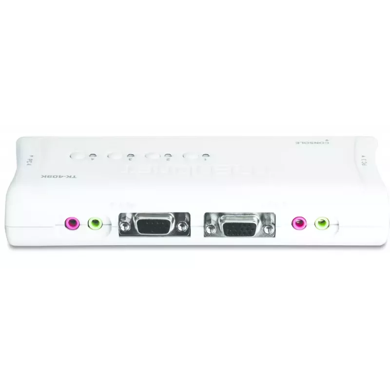 KVM-switch Trendnet TK-409K USB VGA 2048x1536 1,6 m bekabeld blauw