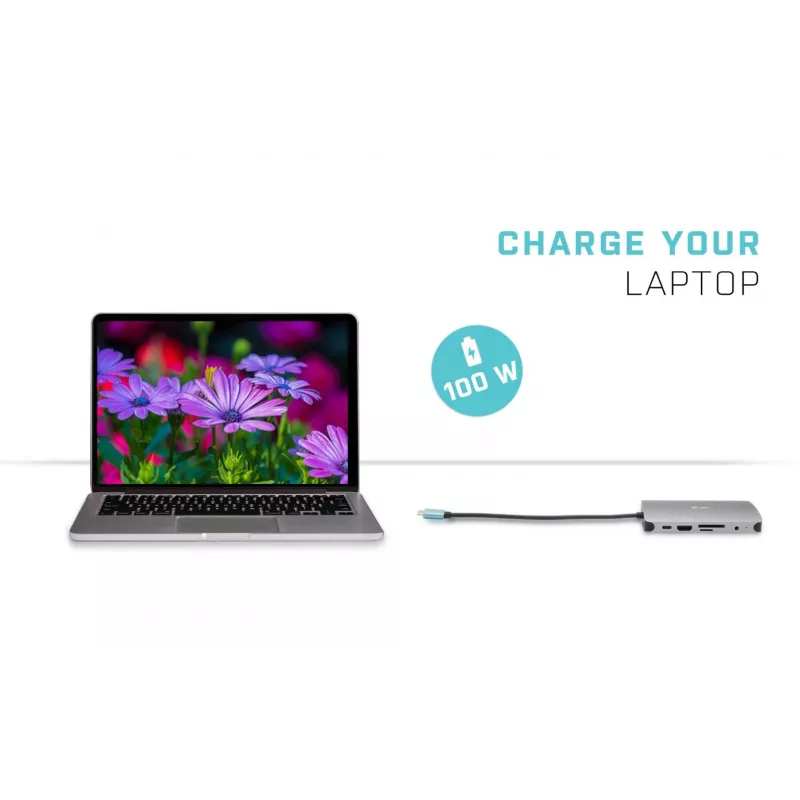 i-tec Metal USB-C Nano Dock HDMI/VGA met LAN + universele oplader 77 W