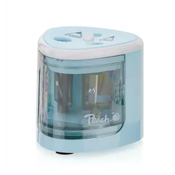 Peach PO102 elektrische potloodslijper blauw, wit