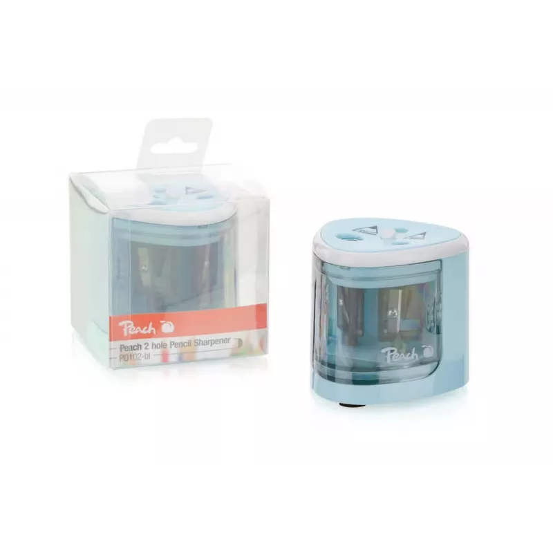 Peach PO102 elektrische potloodslijper blauw, wit
