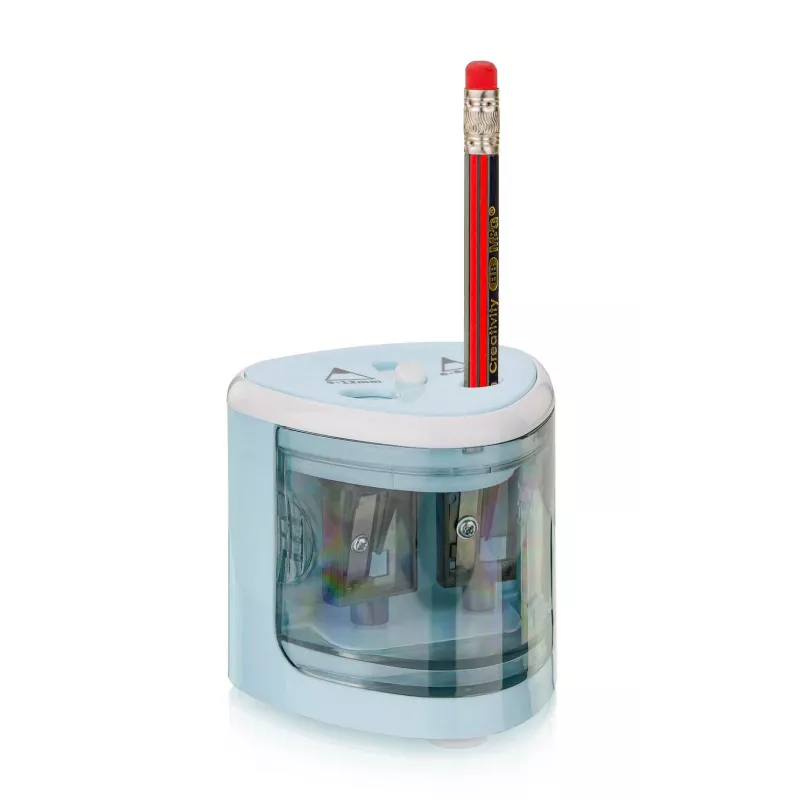 Peach PO102 elektrische potloodslijper blauw, wit