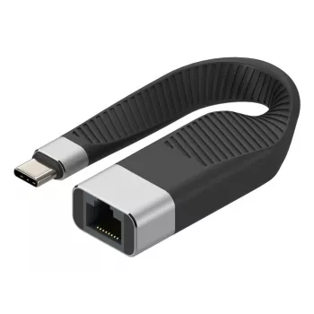 Techly ICOC USBC-RJ45 netwerkkabel zwart 0,144 m