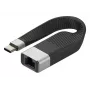 Techly ICOC USBC-RJ45 netwerkkabel zwart 0,144 m
