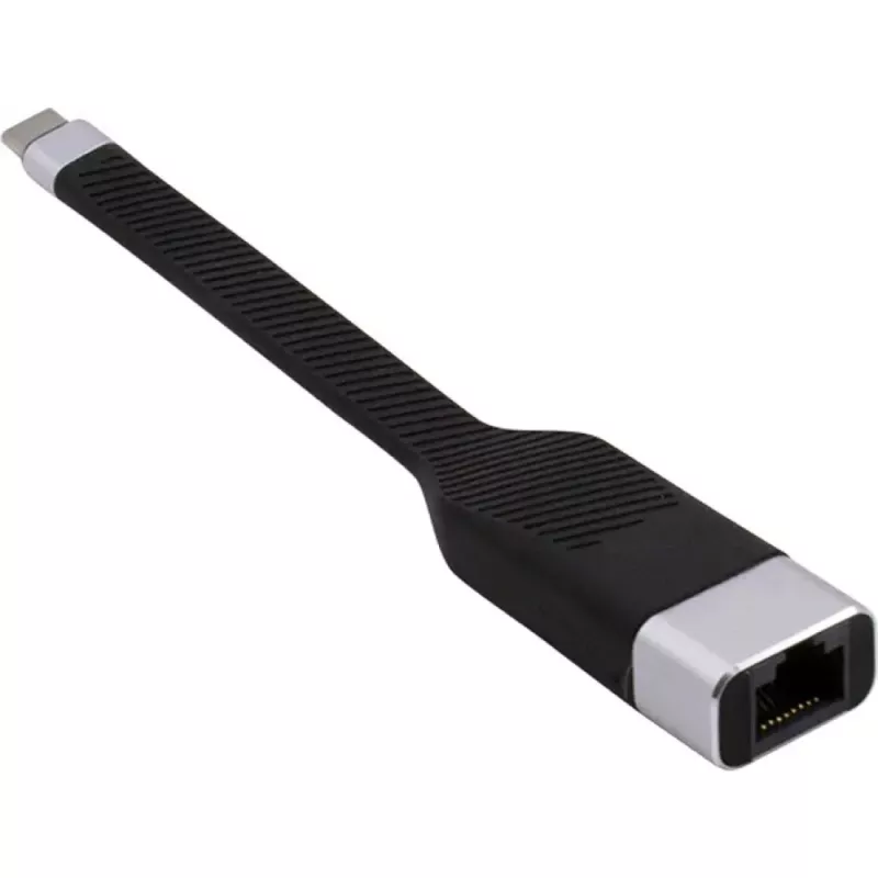 Techly ICOC USBC-RJ45 netwerkkabel zwart 0,144 m