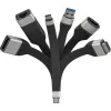 Techly ICOC USBC-RJ45 netwerkkabel zwart 0,144 m