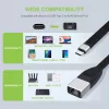 Techly ICOC USBC-RJ45 netwerkkabel zwart 0,144 m