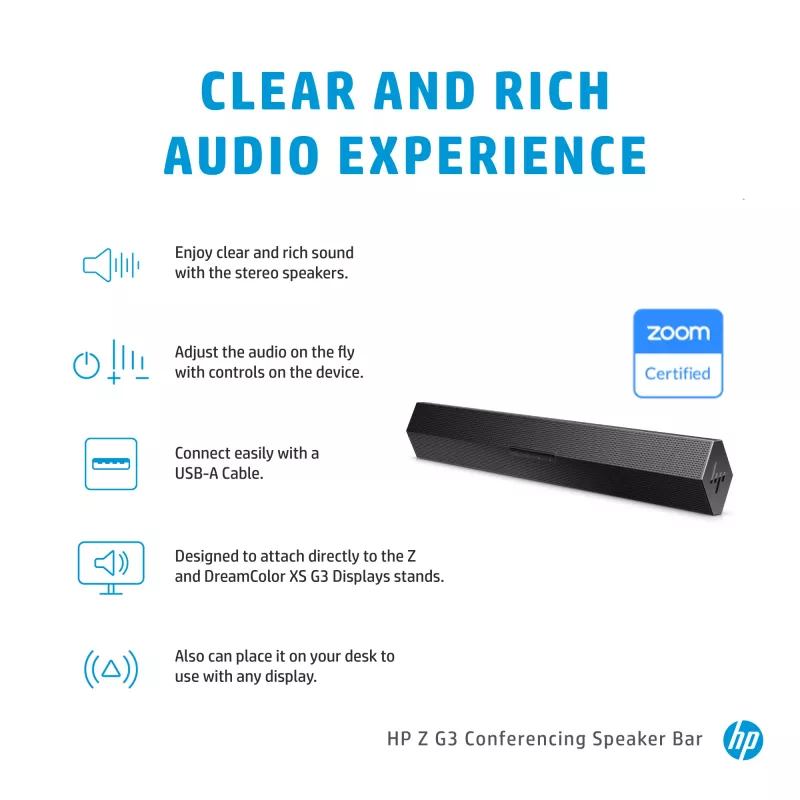 Z G3 soundbar-conferentiesysteem, zwart
