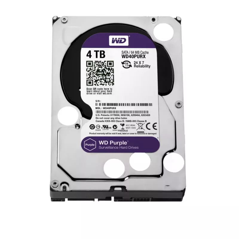 Harde schijf Western Digital 4 TB 3,5 inch SATA III drive WD40PURX
