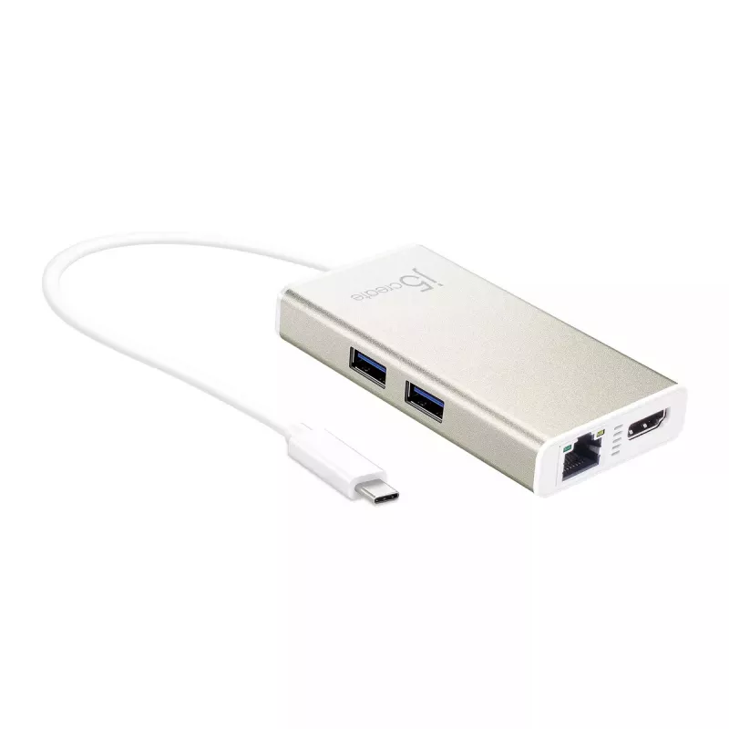USB Type-C multi-adapter j5create JCA374-N bedraad 60W 4K