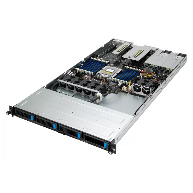 ASUS RS500A-E12-RS4U Socket SP5 rack (1U) zwart, zilver