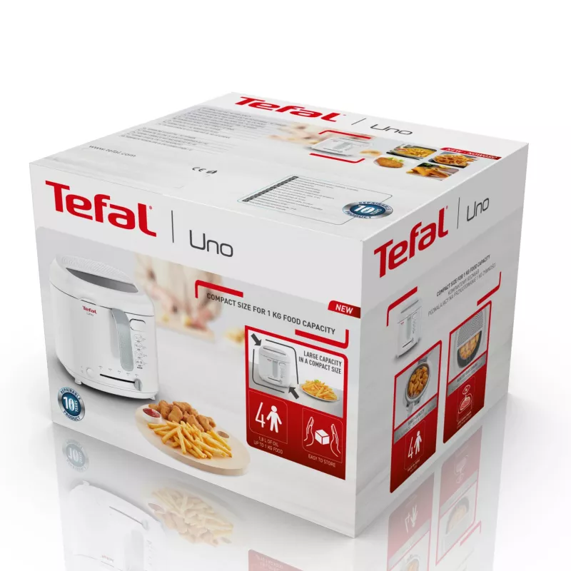 Tefal Uno FF203130 friteuse enkel 1,8 l tafelmodel 1600 W friteuse Wit