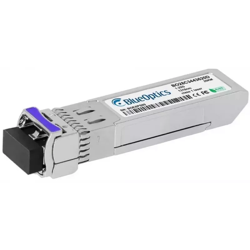 Netwerk-transceivermodule BlueOptics AT-SPBD20DUAL-14-BO — glasvezel-SFP, cSFP-interface, LC-stekker, aluminium