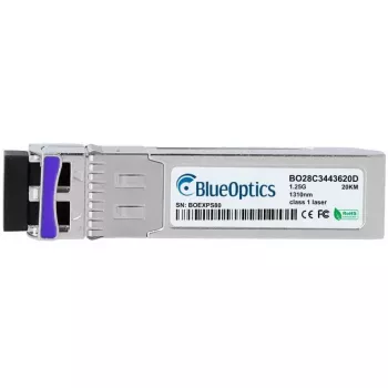 Netwerk-transceivermodule BlueOptics AT-SPBD20DUAL-14-BO — glasvezel-SFP, cSFP-interface, LC-stekker, aluminium