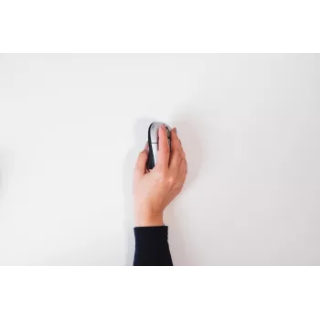 BakkerElkhuizen Grip muis draadloos, voor rechtshandigen, verticaal design, optisch, RF draadloos, 1600 DPI, zwart, zilver