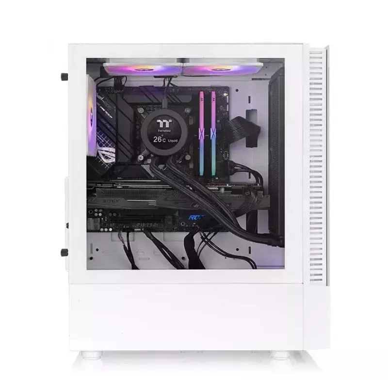 PC-behuizing Thermaltake View 200 TG Snow ARGB Midi Tower wit
