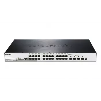 D-Link 28-poorts Gigabit stackable POE Smart Managed switch inclusief 4 x 10G SFP+