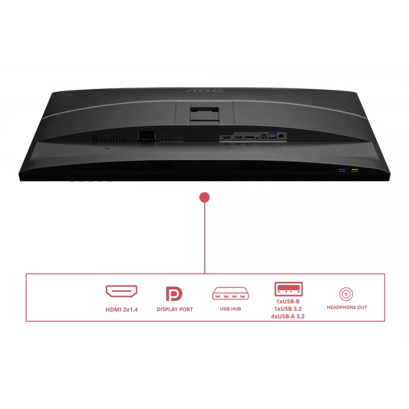 AOC E4 Q32E4U Computermonitor 80 cm (31,5 inch) 2560 x 1440 pixel Quad HD LED zwart