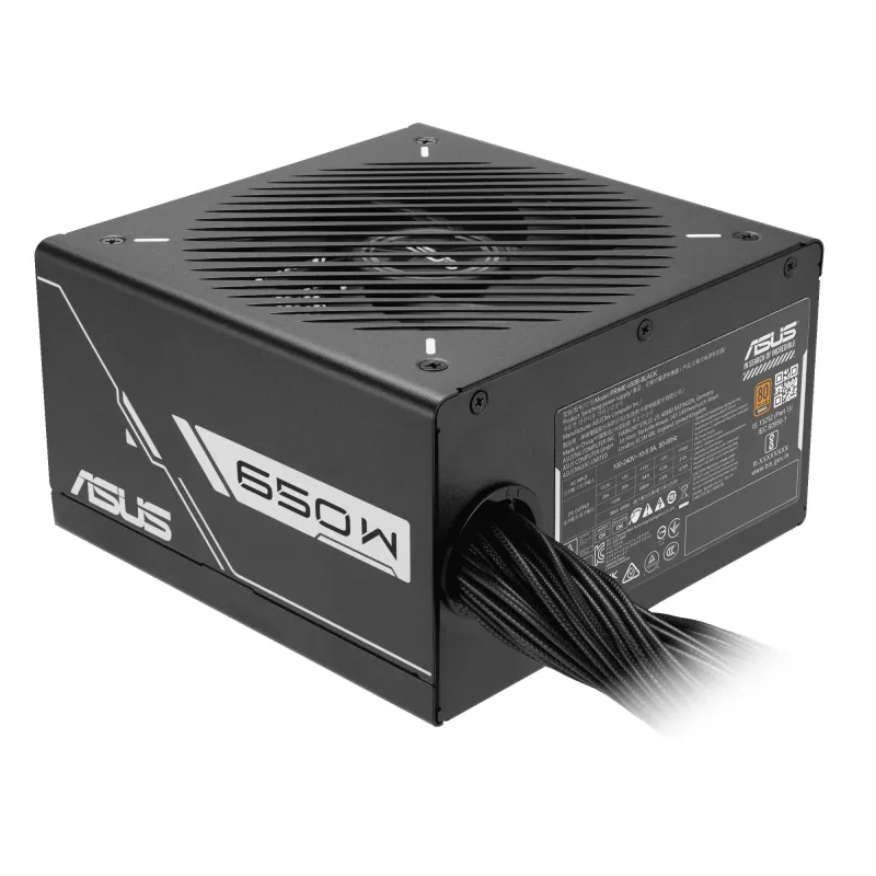 Voeding ASUS Prime 650W ATX 20+4-pin, 80 PLUS Bronze, zwart, 13,5-cm-ventilator