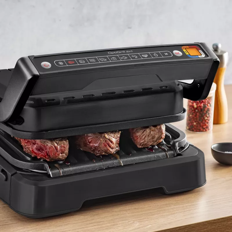 Contactgrill Tefal OptiGrill 2in1 GC7728 2100W zwart