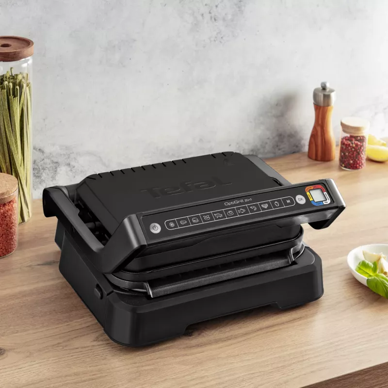 Contactgrill Tefal OptiGrill 2in1 GC7728 2100W zwart
