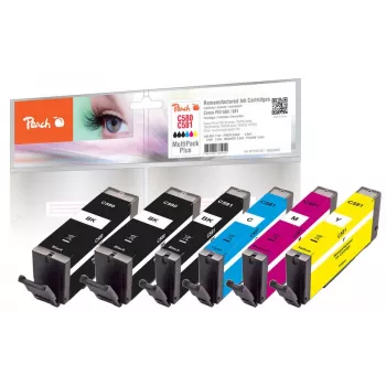 Peach 320448 inktpatroon 6 stuks compatibel