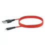Mobiele telefoon USB-A-naar-Lightning-kabel SCHWAIGER LPRO410 501, USB 2.0, 1,2 m, rood