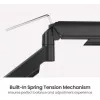 Gasveer-monitorarm eSTUFF GLB227012, in hoogte verstelbaar, VESA-compatibel