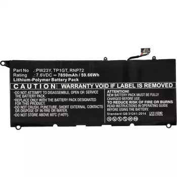 CoreParts Laptop-accu voor Dell, accu, DELL, XPS 13 9360, XPS 13 9360-D1605G